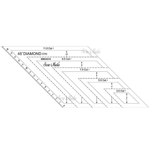 Multi-Size Diamond Quilting Ruler/Template for Patchwork/English Paper Piecing